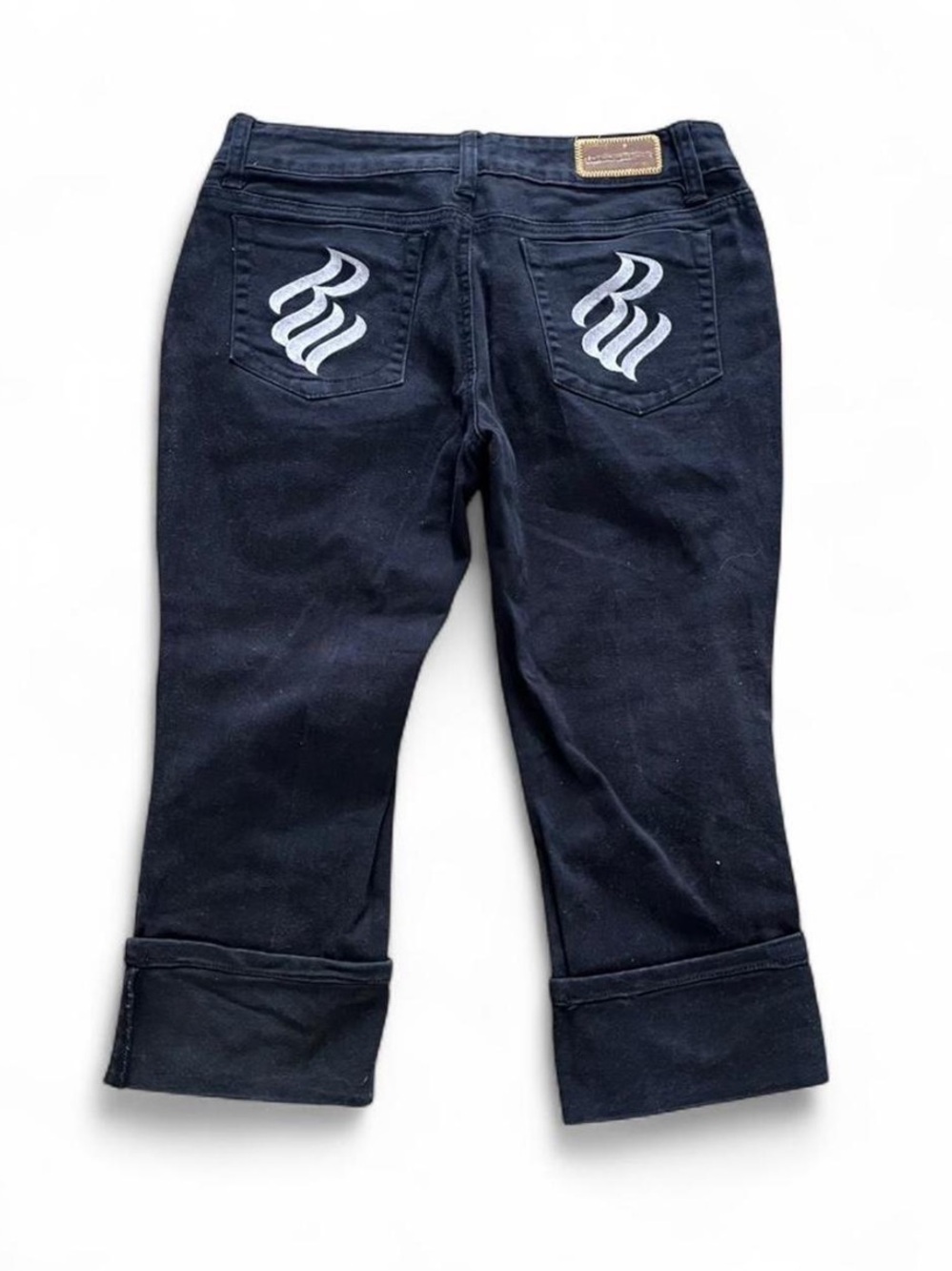 Rocawear Black Capri Jeans with Pocket Logo